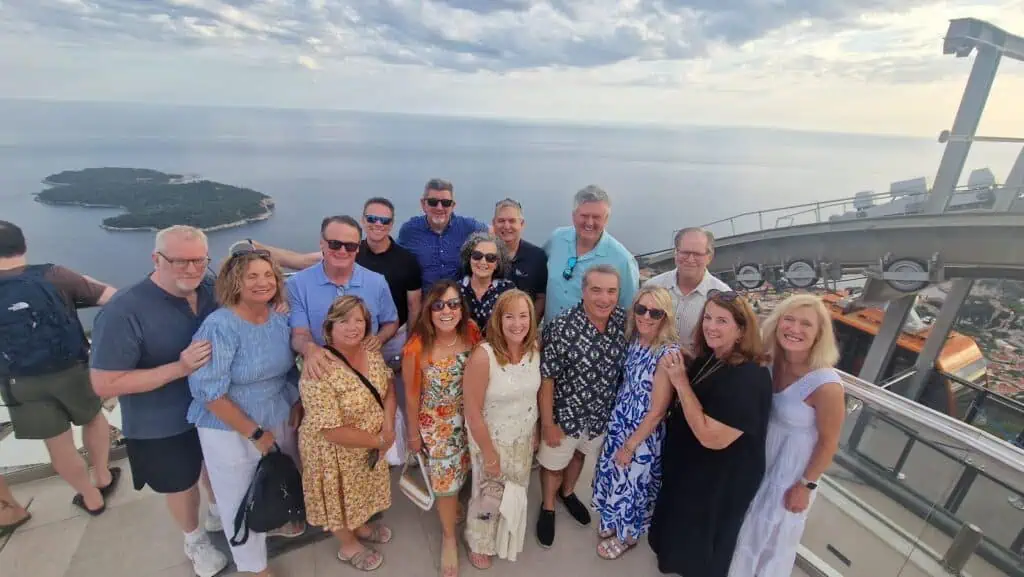 Secret Italia guests at a panoramic coastal viewpoint