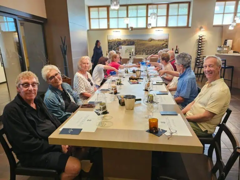 Secret Italia tour group at a wine tasting dinner at Travaglini, Gattinara