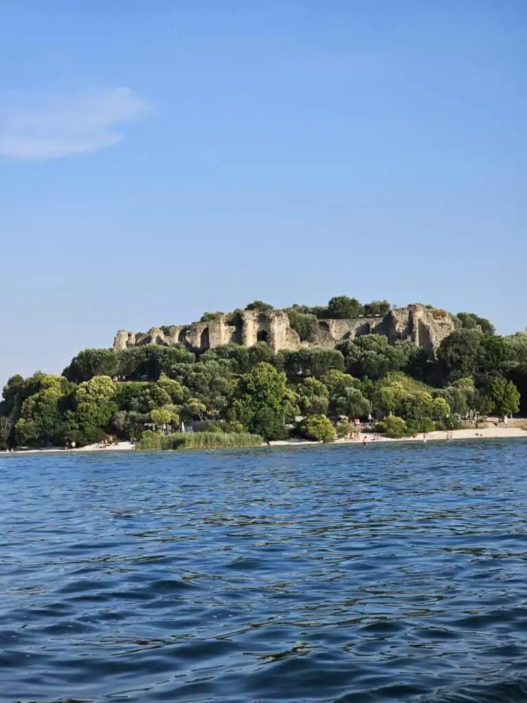 Historic ruins and shoreline on Lake Garda seen on a Secret Italia tour